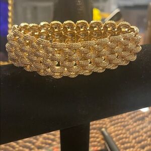 Stunning Vintage Woven heavy gold tone, Monet bracelet